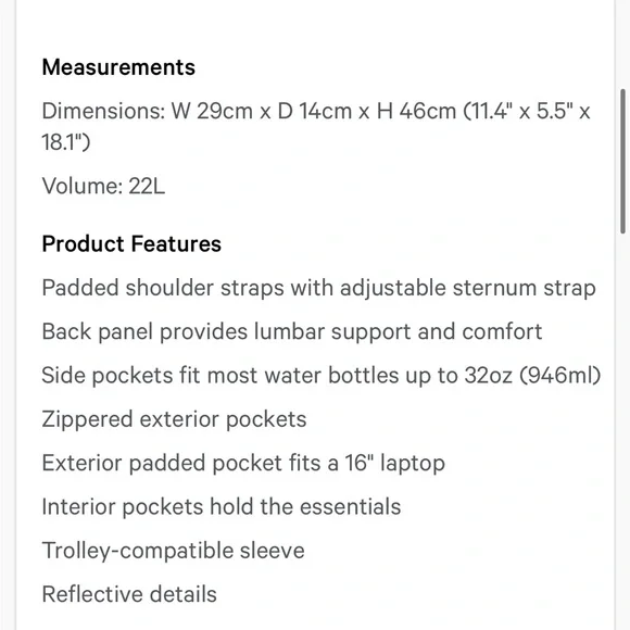 🎒NWT Lululemon Double Zip Backpack. 22L. Sold out color  spiced chai! - Picture 8 of 12